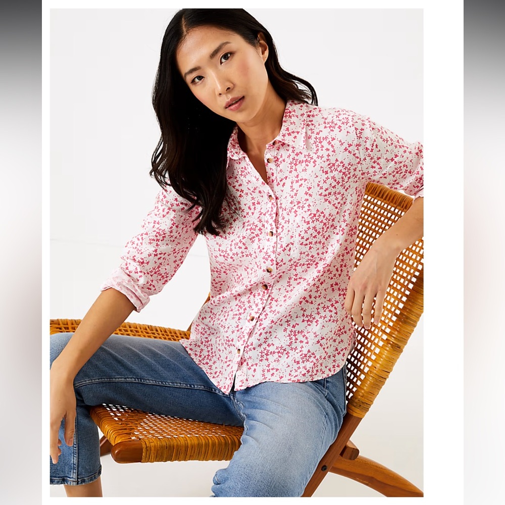 Pure Linen Button Down Top - size 8